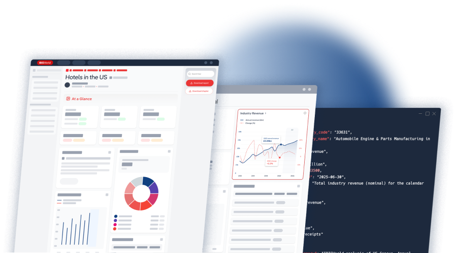 Screen of IBISWorld Industry Research Benchmarking Data